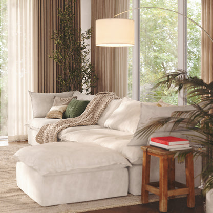 CloudComfort™ Modular Washable Luxe Sofa - 4 Seater Chaise