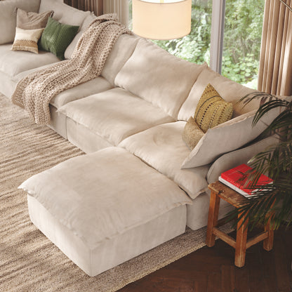 CloudComfort™ Modular Washable Luxe Sofa - 4 Seater Chaise