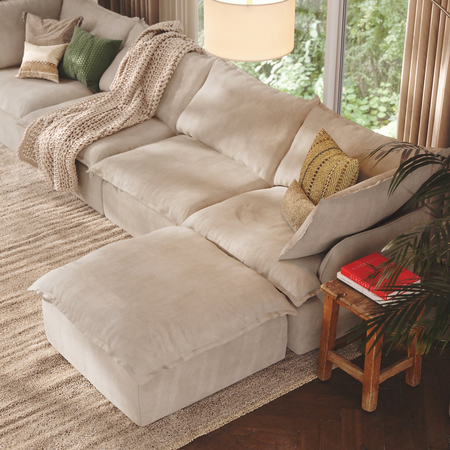 CloudComfort™ Modular Washable Luxe Sofa - 4 Seater Chaise