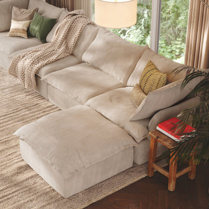 CloudComfort™ Modular Washable Luxe Sofa - 4 Seater Chaise