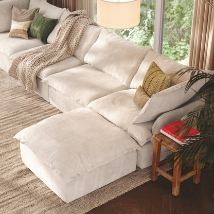 CloudComfort™ Modular Washable Luxe Sofa - 4 Seater Chaise