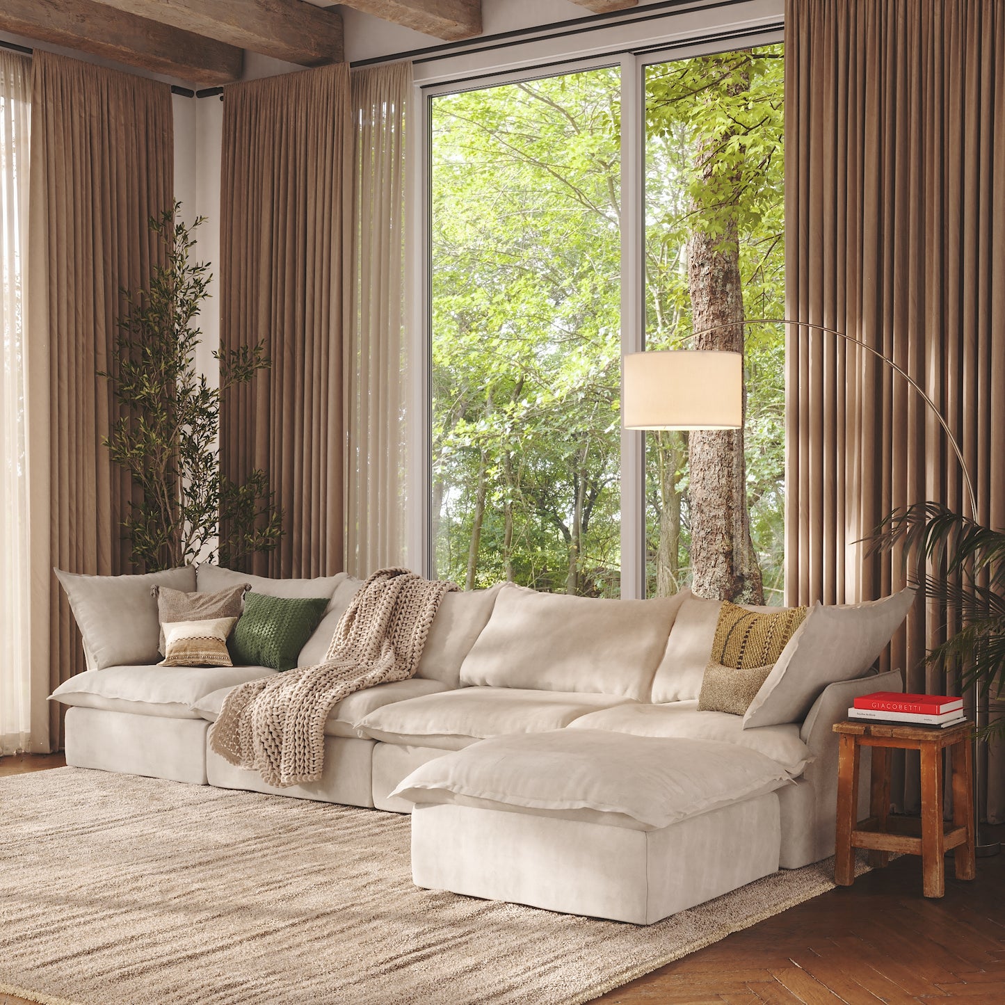 CloudComfort™ Modular Washable Luxe Sofa - 4 Seater Chaise