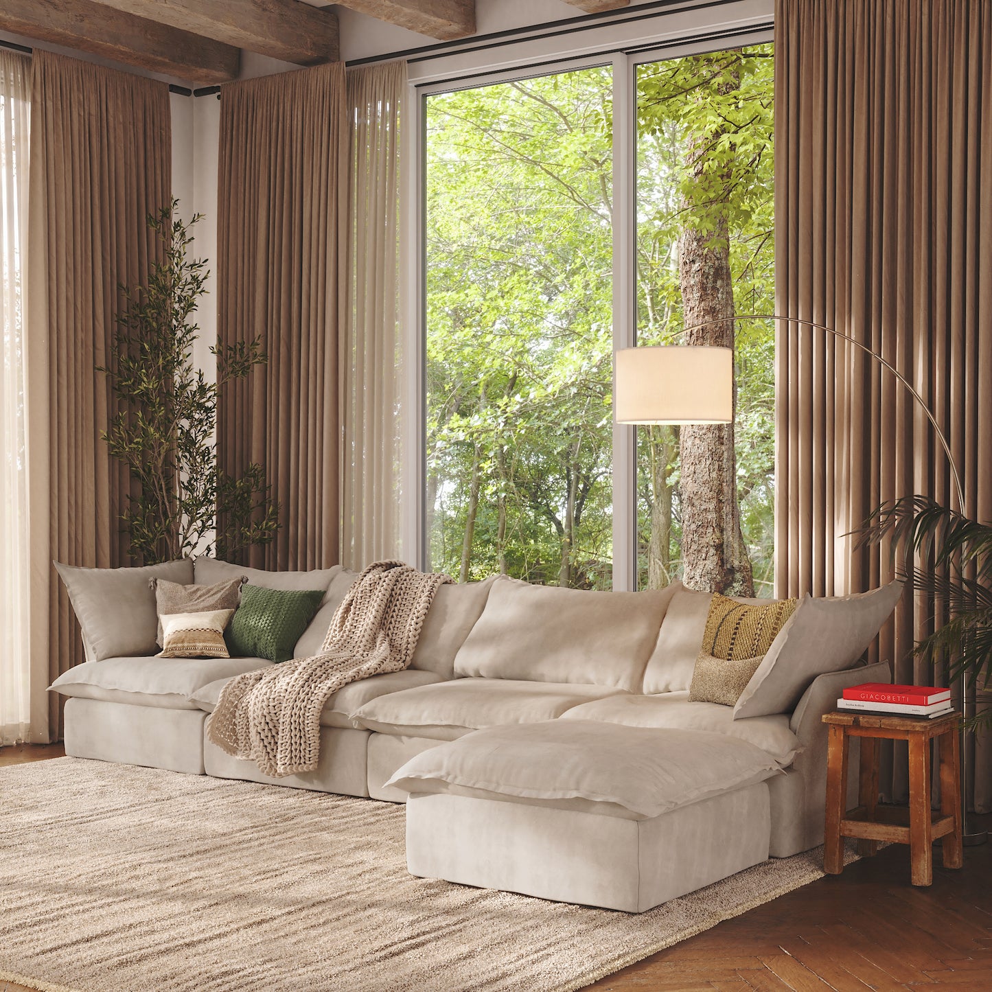CloudComfort™ Modular Washable Luxe Sofa - 4 Seater Chaise
