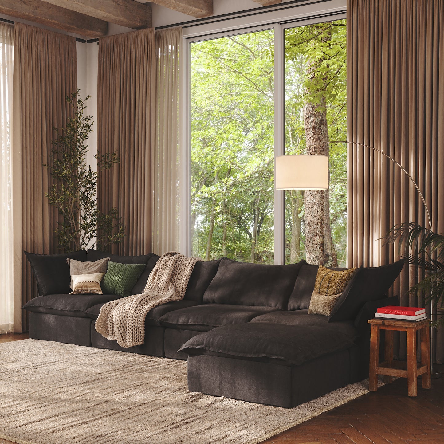 CloudComfort™ Modular Washable Luxe Sofa - 4 Seater Chaise