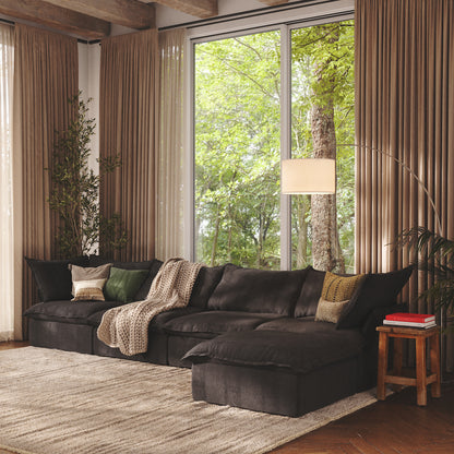 CloudComfort™ Modular Washable Luxe Sofa - 4 Seater Chaise