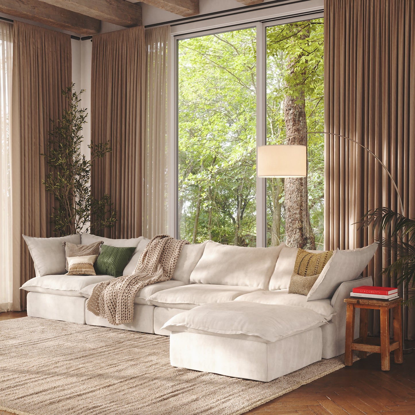 CloudComfort™ Modular Washable Luxe Sofa - 4 Seater Chaise