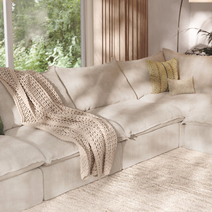 CloudComfort™ Modular Washable Luxe Sofa - 4 Seater Chaise