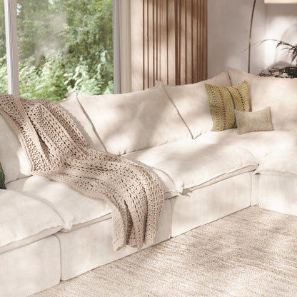CloudComfort™ Modular Washable Luxe Sofa - 4 Seater Chaise
