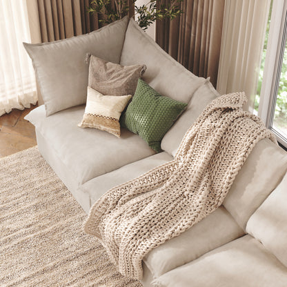 CloudComfort™ Modular Washable Luxe Sofa - 4 Seater Chaise