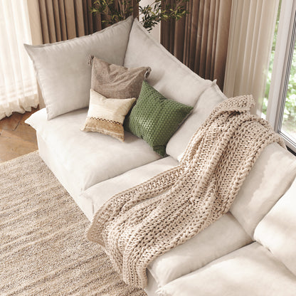 CloudComfort™ Modular Washable Luxe Sofa - 4 Seater Chaise