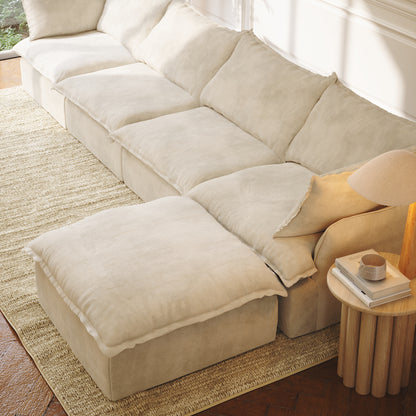 CloudComfort™ Modular Washable Luxe Sofa - 4 Seater Chaise