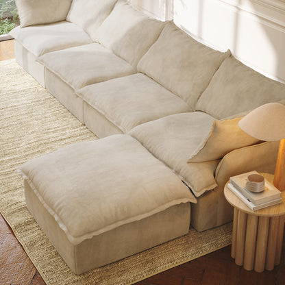CloudComfort™ Modular Washable Luxe Sofa - 4 Seater Chaise