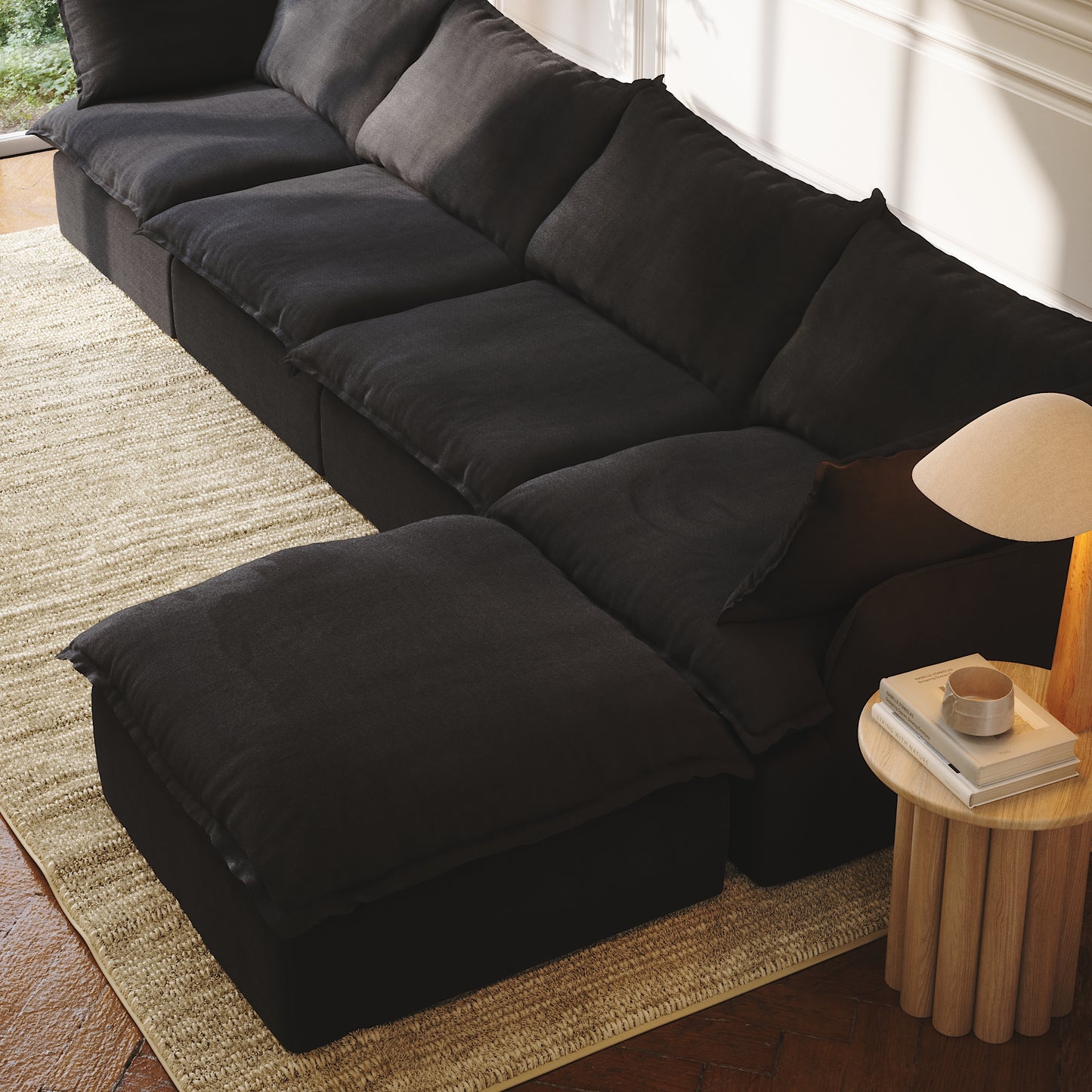 CloudComfort™ Modular Washable Luxe Sofa - 4 Seater Chaise