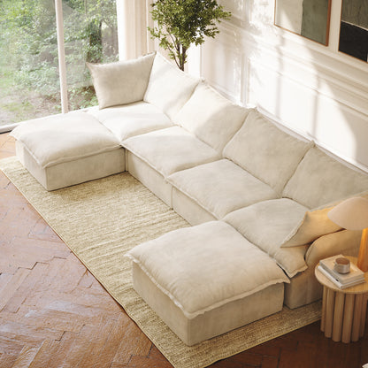 CloudComfort™ Modular Washable Luxe Sofa - 4 Seater U-Sectional