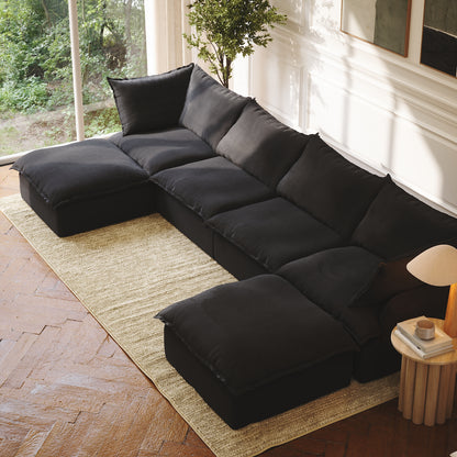 CloudComfort™ Modular Washable Luxe Sofa - 4 Seater U-Sectional
