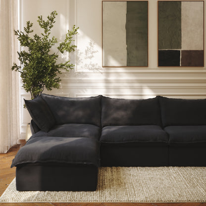 CloudComfort™ Modular Washable Luxe Sofa - 4 Seater U-Sectional