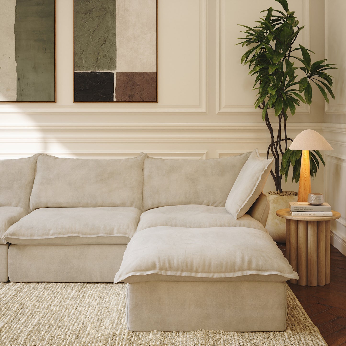 CloudComfort™ Modular Washable Luxe Sofa - 4 Seater U-Sectional
