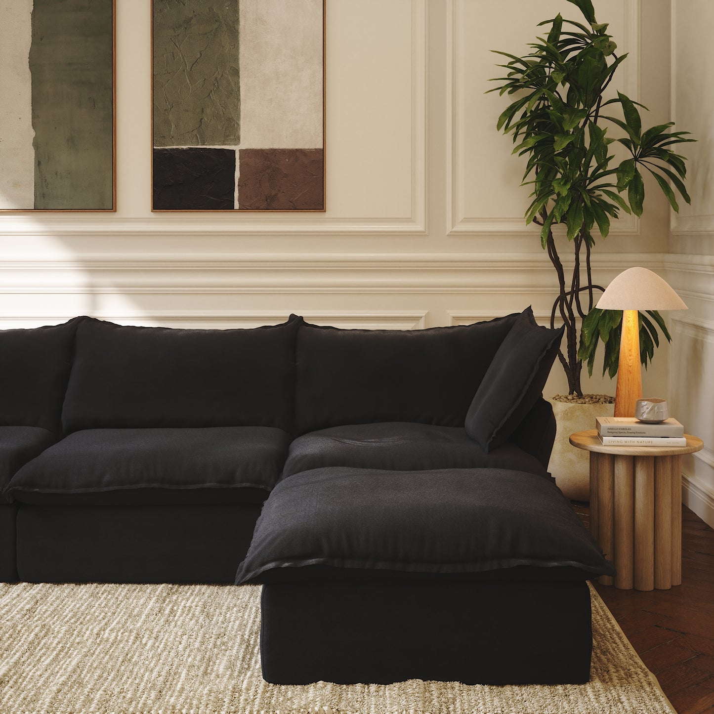 CloudComfort™ Modular Washable Luxe Sofa - 4 Seater U-Sectional