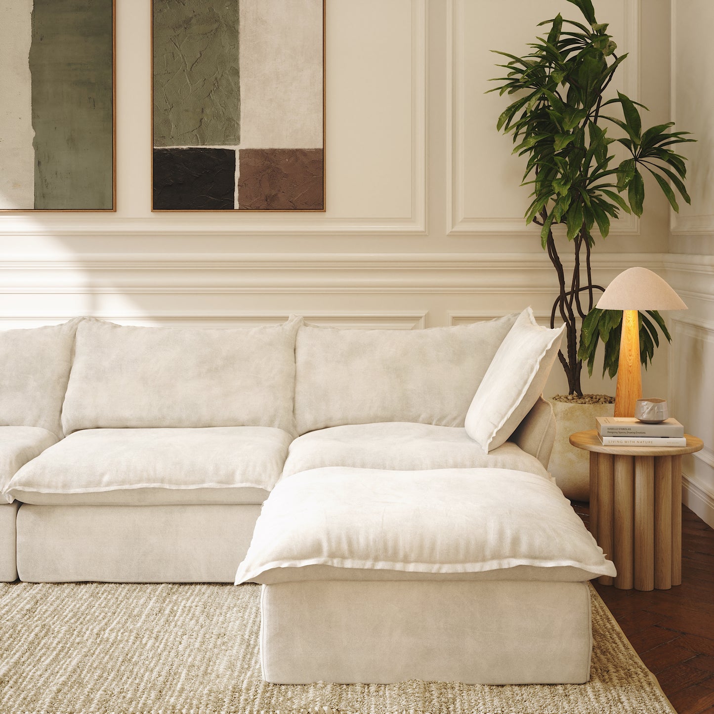 CloudComfort™ Modular Washable Luxe Sofa - 4 Seater U-Sectional