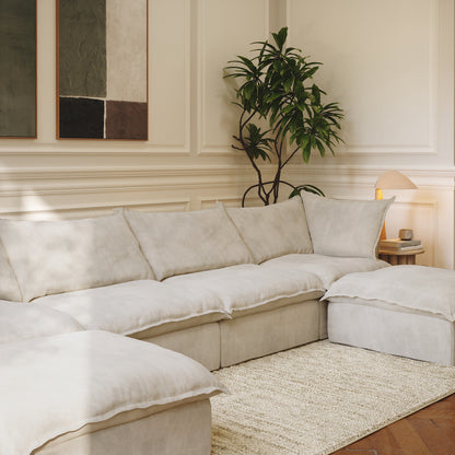 CloudComfort™ Modular Washable Luxe Sofa - 4 Seater U-Sectional
