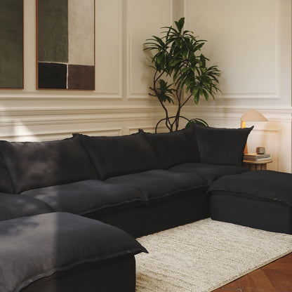 CloudComfort™ Modular Washable Luxe Sofa - 4 Seater U-Sectional