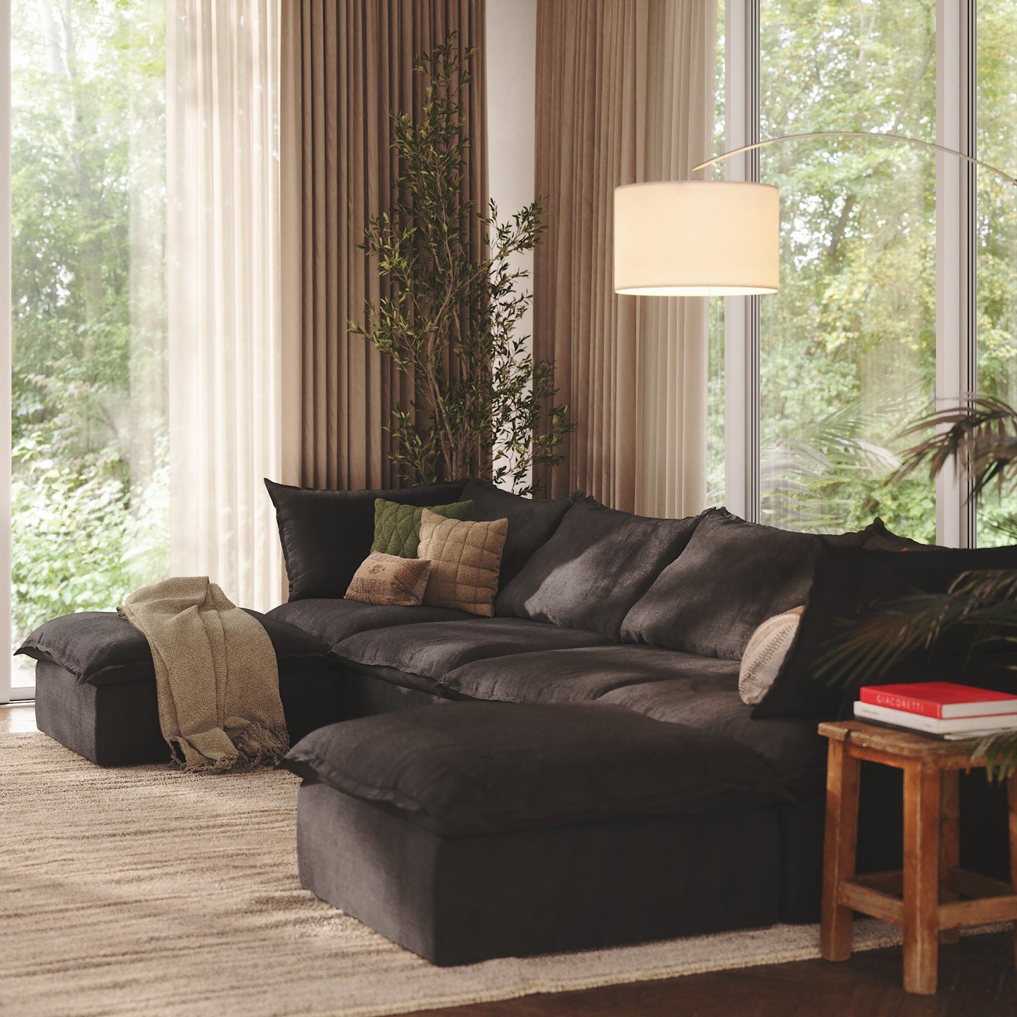 CloudComfort™ Modular Washable Luxe Sofa - 4 Seater U-Sectional