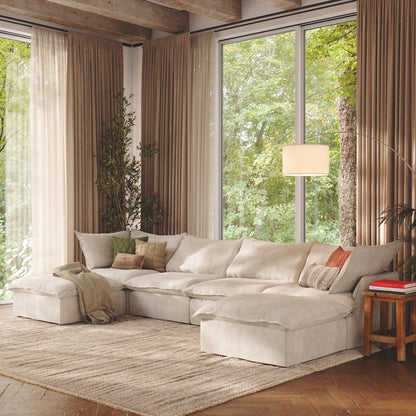 CloudComfort™ Modular Washable Luxe Sofa - 4 Seater U-Sectional