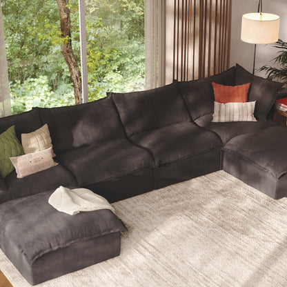 CloudComfort™ Modular Washable Luxe Sofa - 4 Seater U-Sectional