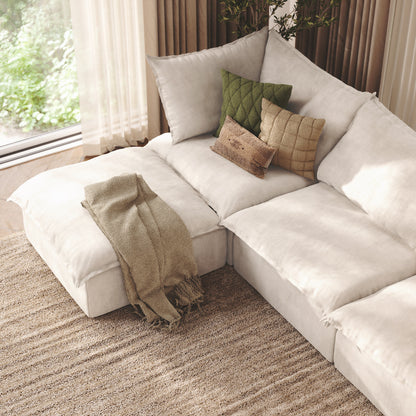 CloudComfort™ Modular Washable Luxe Sofa - 4 Seater U-Sectional