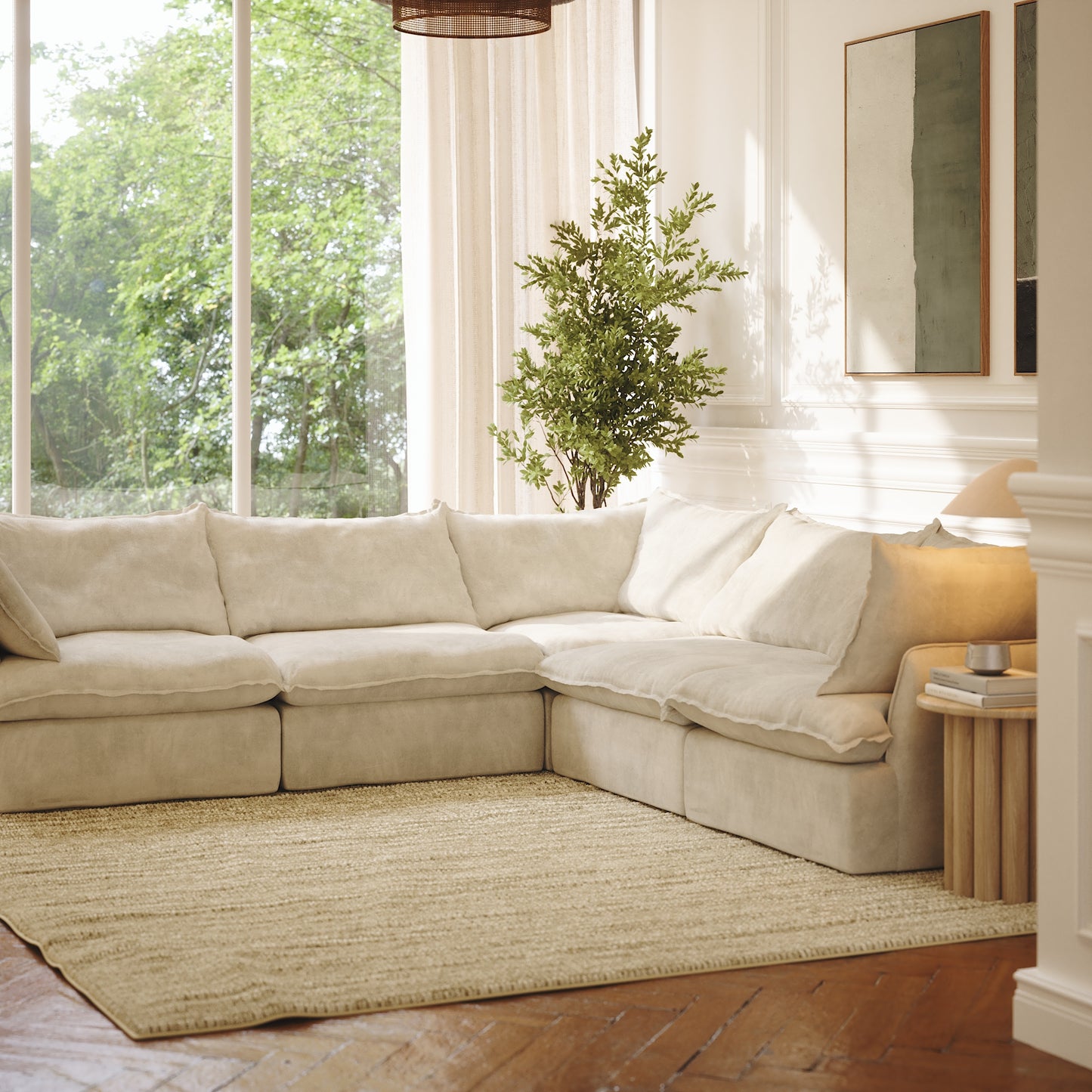CloudComfort™ Modular Washable Luxe Sofa - 5 Seater Corner Sectional