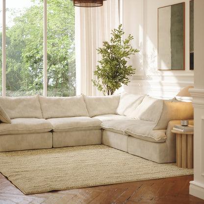 CloudComfort™ Modular Washable Luxe Sofa - 5 Seater Corner Sectional