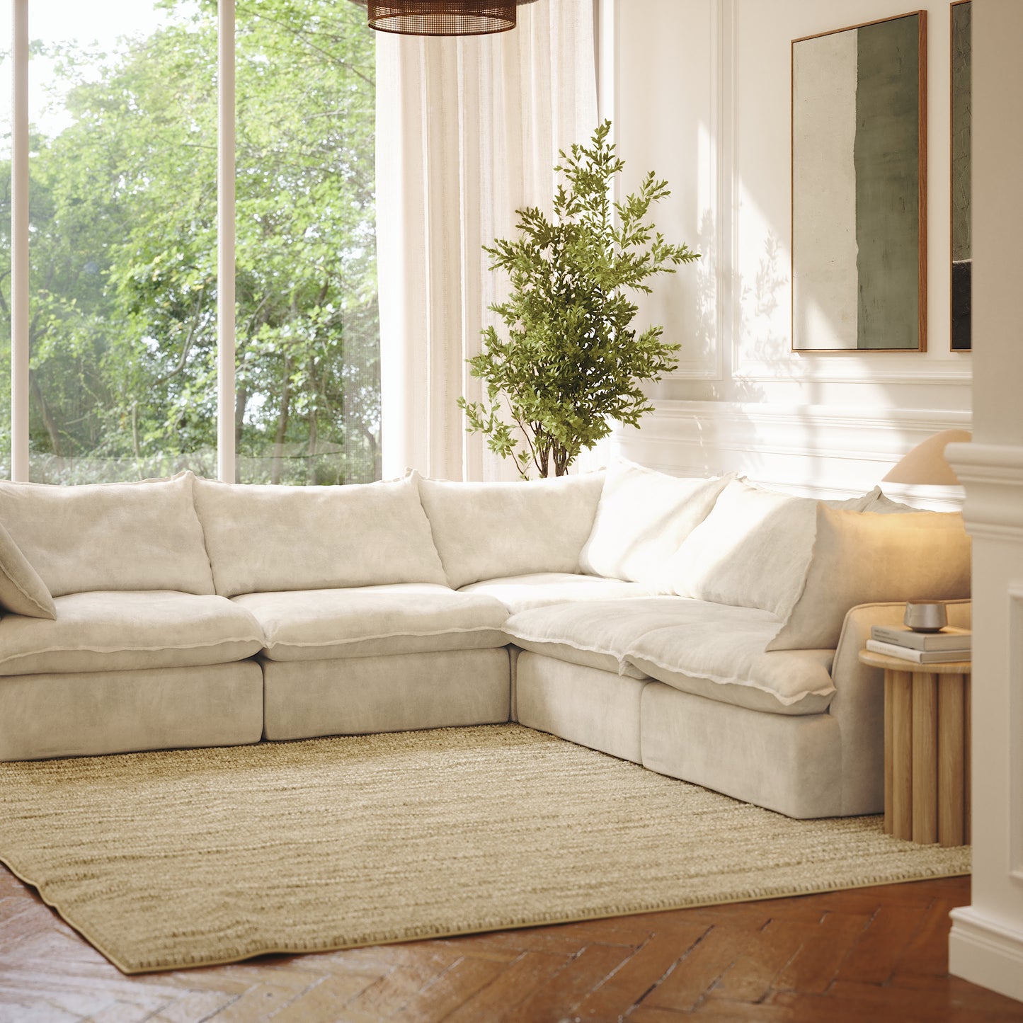 CloudComfort™ Modular Washable Luxe Sofa - 5 Seater Corner Sectional