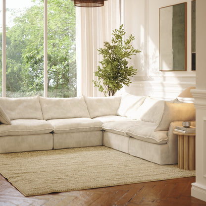 CloudComfort™ Modular Washable Luxe Sofa - 5 Seater Corner Sectional