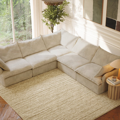 CloudComfort™ Modular Washable Luxe Sofa - 5 Seater Corner Sectional