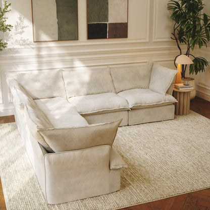 CloudComfort™ Modular Washable Luxe Sofa - 5 Seater Corner Sectional