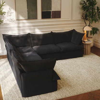 CloudComfort™ Modular Washable Luxe Sofa - 5 Seater Corner Sectional