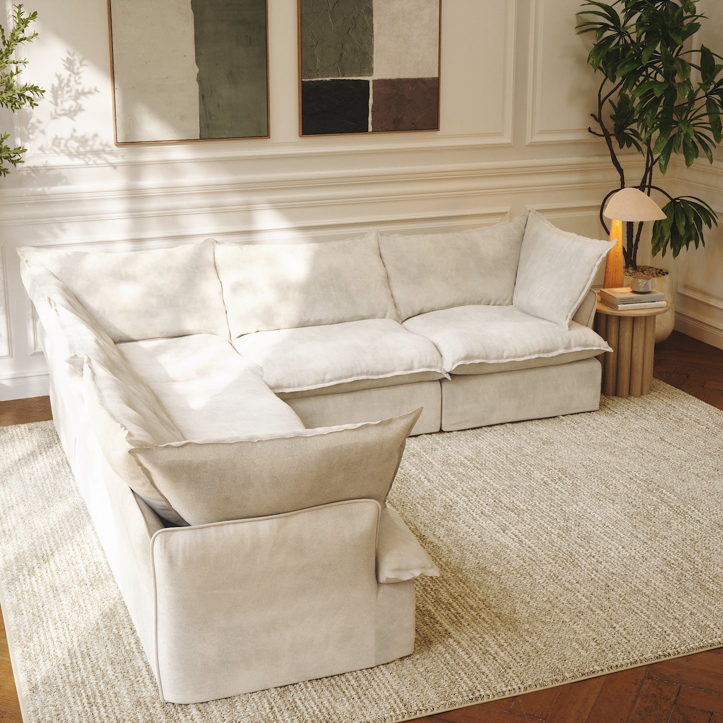 CloudComfort™ Modular Washable Luxe Sofa - 5 Seater Corner Sectional