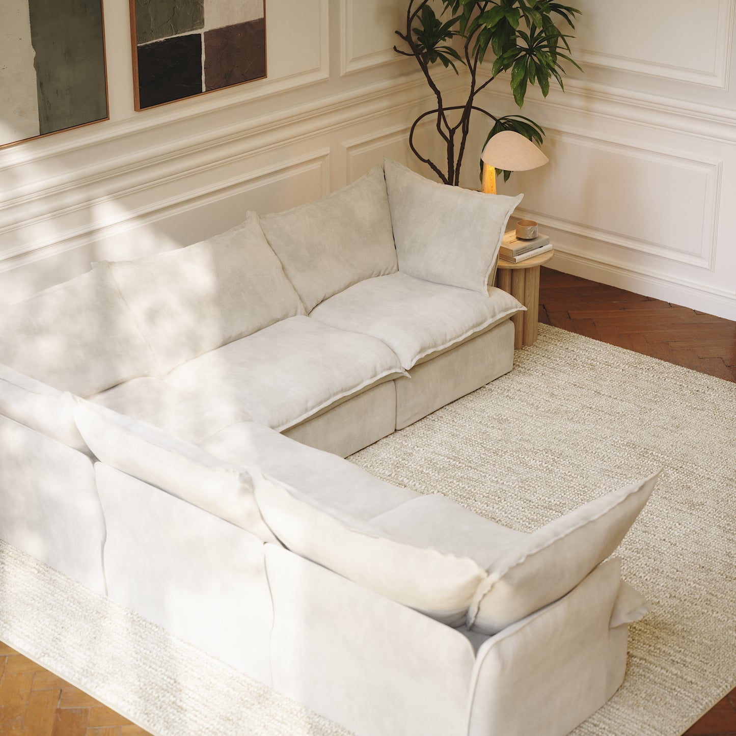 CloudComfort™ Modular Washable Luxe Sofa - 5 Seater Corner Sectional