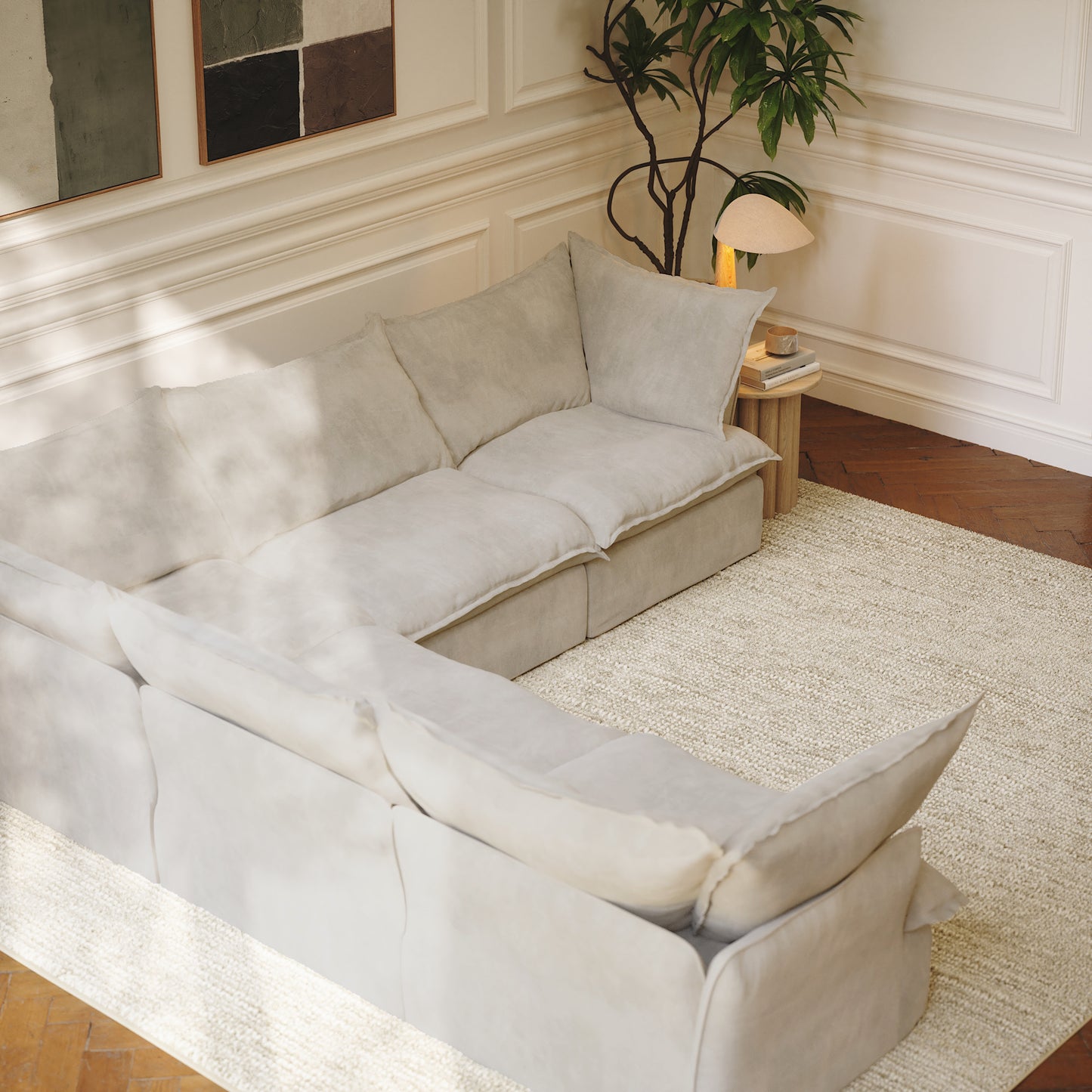 CloudComfort™ Modular Washable Luxe Sofa - 5 Seater Corner Sectional