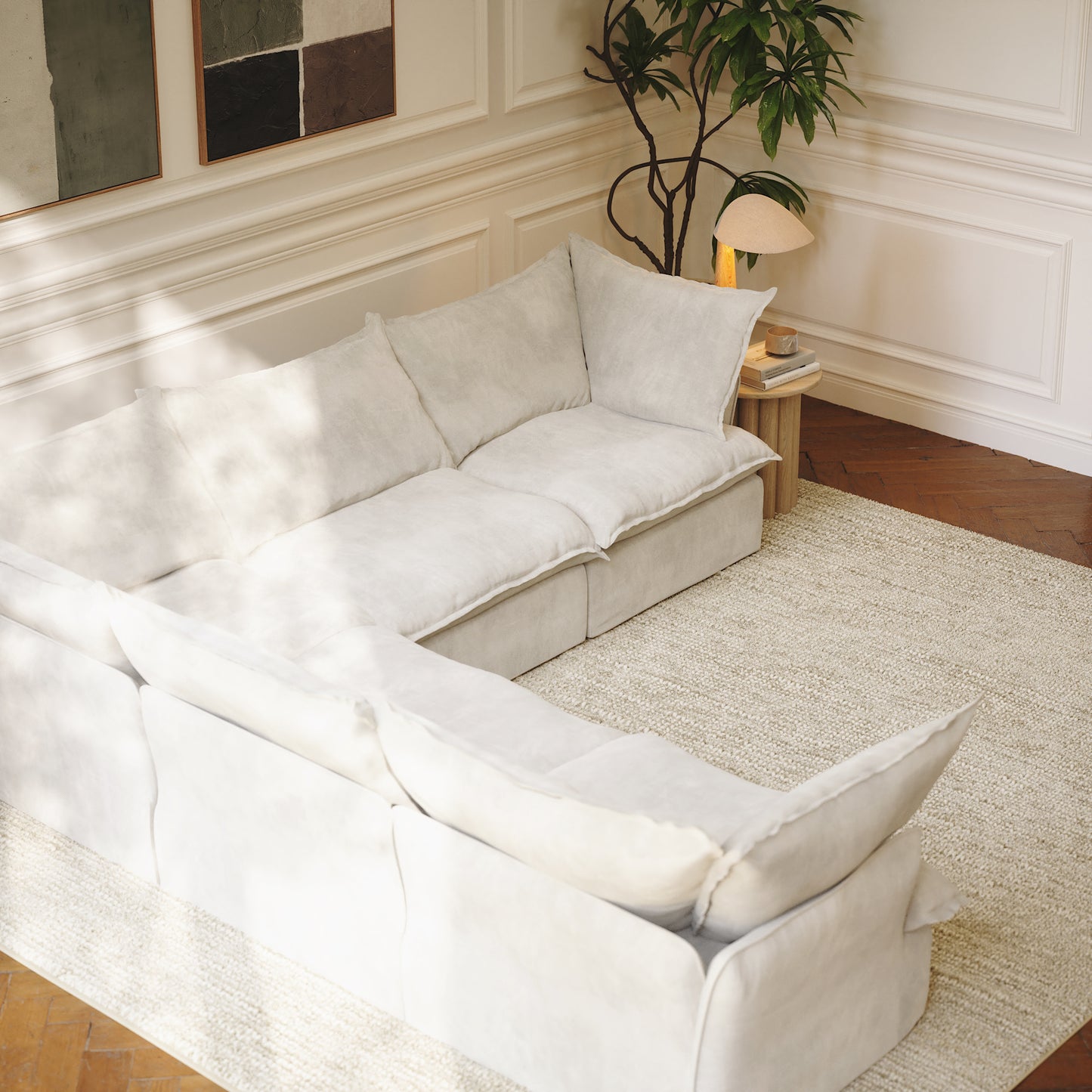 CloudComfort™ Modular Washable Luxe Sofa - 5 Seater Corner Sectional