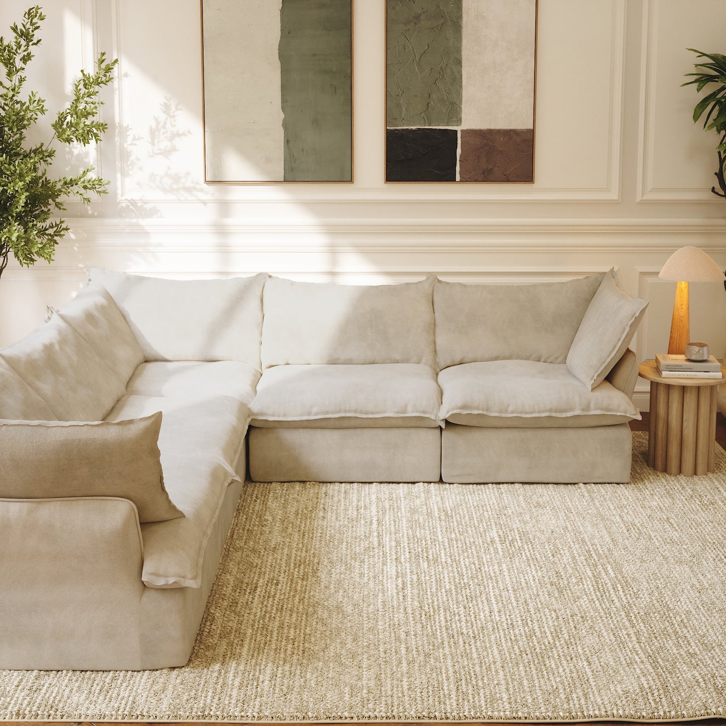 CloudComfort™ Modular Washable Luxe Sofa - 5 Seater Corner Sectional
