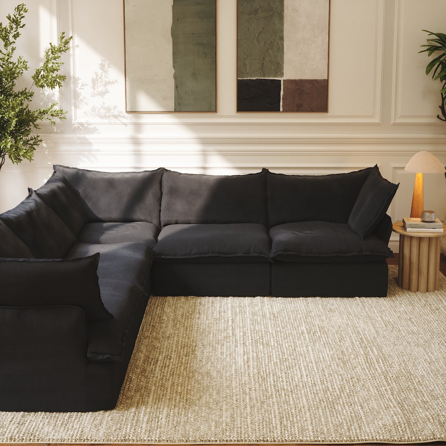 CloudComfort™ Modular Washable Luxe Sofa - 5 Seater Corner Sectional