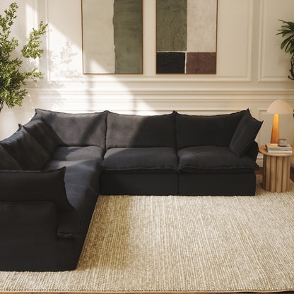 CloudComfort™ Modular Washable Luxe Sofa - 5 Seater Corner Sectional