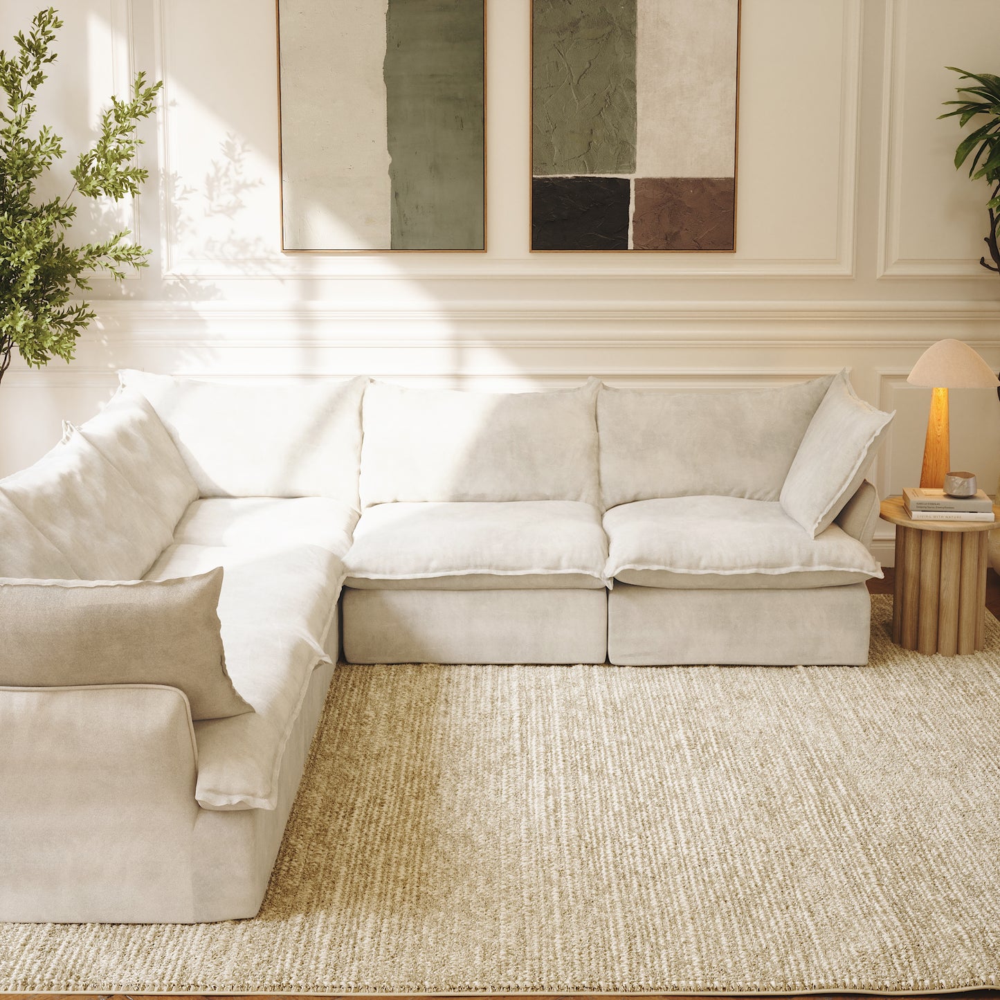 CloudComfort™ Modular Washable Luxe Sofa - 5 Seater Corner Sectional
