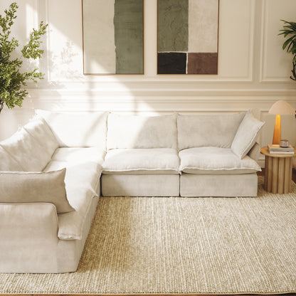 CloudComfort™ Modular Washable Luxe Sofa - 5 Seater Corner Sectional