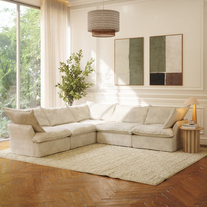 CloudComfort™ Modular Washable Luxe Sofa - 5 Seater Corner Sectional