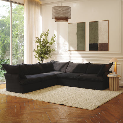 CloudComfort™ Modular Washable Luxe Sofa - 5 Seater Corner Sectional