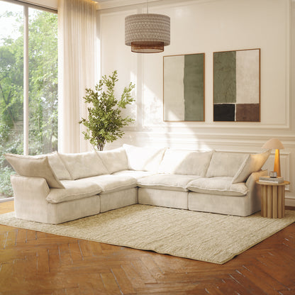CloudComfort™ Modular Washable Luxe Sofa - 5 Seater Corner Sectional