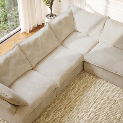 CloudComfort™ Modular Washable Luxe Sofa - 5 Seater Corner Sectional