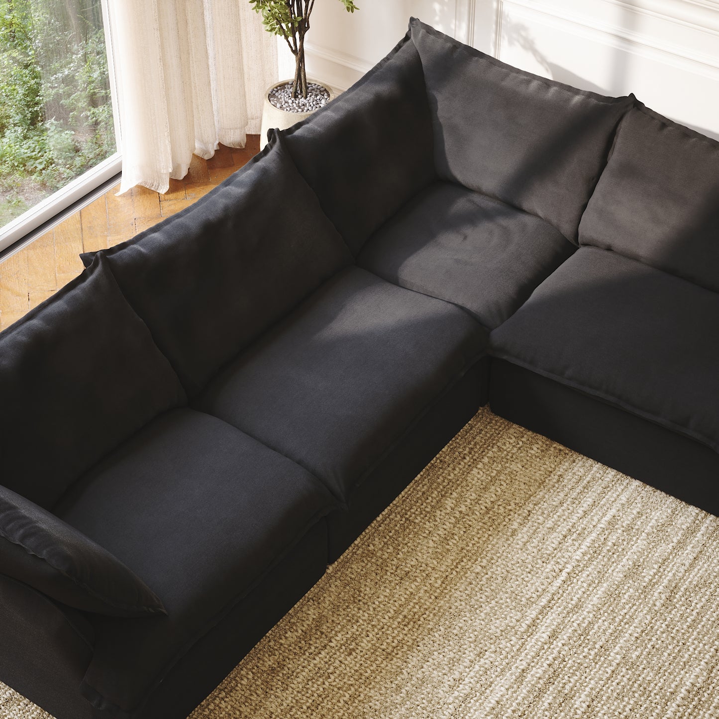 CloudComfort™ Modular Washable Luxe Sofa - 5 Seater Corner Sectional